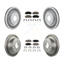 Charger l'image dans la galerie, Front Rear Coated Disc Brake Rotors And Ceramic Pads Kit For Nissan Rogue Select