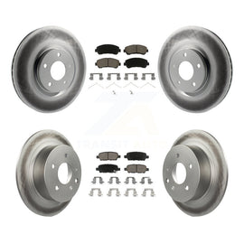 Front Rear Coat Brake Rotors Ceramic Pad Kit For 07-12 Nissan Sentra SE-R Spec V