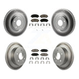 Front Rear Coat Brake Rotors Ceramic Pad Kit For 07-12 Nissan Sentra SE-R Spec V