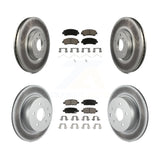 Front Rear Coated Disc Brake Rotors And Ceramic Pads Kit For Nissan Maxima