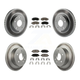 Front Rear Coated Disc Brake Rotors And Ceramic Pads Kit For Nissan Altima