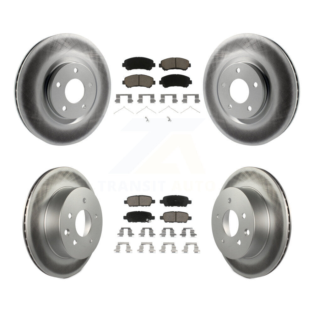 [Front+Rear] 2014-2017 Nissan Juke Nismo RS Premium Coated Rotors & Ceramic Pads Brake Kit For Max Braking