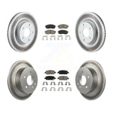 Front Rear Coated Disc Brake Rotors And Ceramic Pads Kit For Nissan Altima