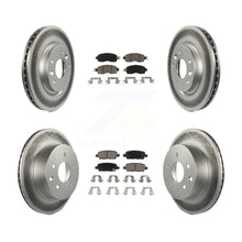 Load image into Gallery viewer, Front Rear Coated Disc Brake Rotors And Ceramic Pads Kit For Nissan LEAF