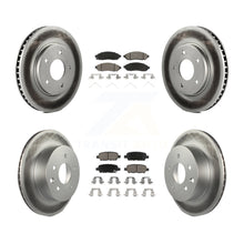 Load image into Gallery viewer, Front Rear Coated Disc Brake Rotors And Ceramic Pads Kit For Nissan LEAF