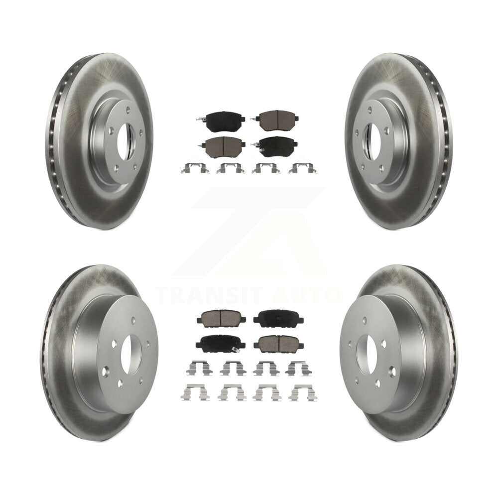 Front Rear Coat Brake Rotor Ceramic Pad Kit For Nissan Murano INFINITI FX35 FX45