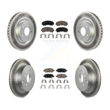 Front Rear Coated Disc Brake Rotors And Ceramic Pads Kit For INFINITI Q50 Q60