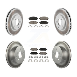 [Front+Rear] 2005-2006 Nissan X-Trail Premium Coated Rotors & Ceramic Pads Brake Kit For Max Braking