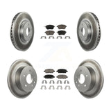 Front Rear Coated Disc Brake Rotors And Ceramic Pad Kit For Nissan Altima Maxima