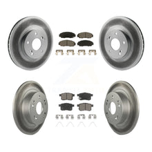 Charger l'image dans la galerie, Front Rear Coated Disc Brake Rotors &amp; Ceramic Pad Kit For Honda Accord Acura TSX