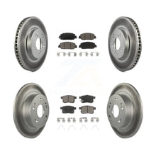 Charger l'image dans la galerie, Front Rear Coated Disc Brake Rotors And Ceramic Pads Kit For Honda Accord