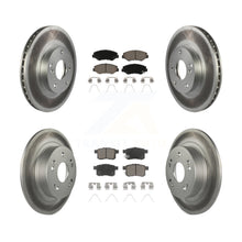 Charger l'image dans la galerie, Front Rear Coated Disc Brake Rotors And Ceramic Pads Kit For Honda Accord
