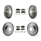 Front Rear Coated Brake Rotor Ceramic Pad Kit For Mitsubishi Outlander Sport RVR