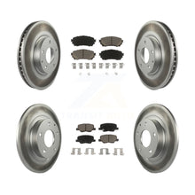 Charger l'image dans la galerie, Front Rear Coated Disc Brake Rotors And Ceramic Pads Kit For Mazda 6