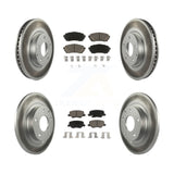 Front Rear Coated Disc Brake Rotors And Ceramic Pads Kit For Mazda 6