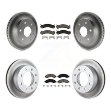 Charger l&#39;image dans la galerie, Front Rear Coated Disc Brake Rotors &amp; Ceramic Pad Kit For Chevrolet Express 2500
