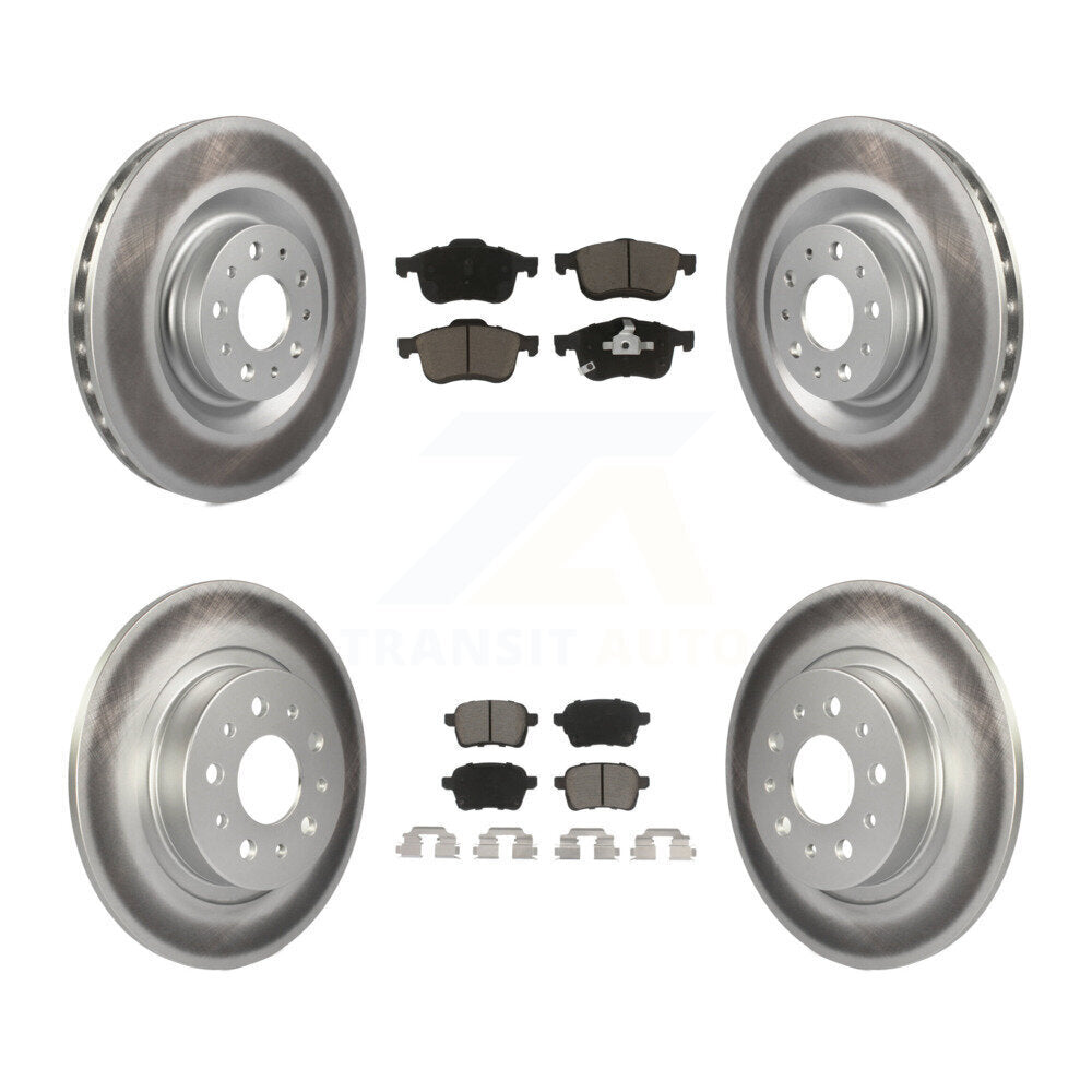 [Front+Rear] 2014-2020 Fiat 500L Premium Coated Rotors & Ceramic Pads Brake Kit For Max Braking
