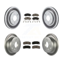 Charger l'image dans la galerie, Front Rear Coated Disc Brake Rotors And Ceramic Pads Kit For Mitsubishi Galant