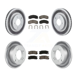 [Front+Rear] 2000 Mitsubishi Eclipse 3.0L Premium Coated Rotors & Ceramic Pads Brake Kit For Max Braking