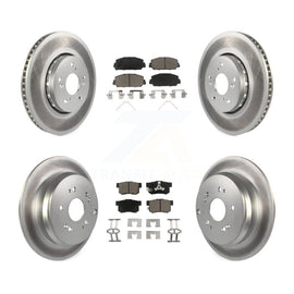 [Front+Rear] 2013-2018 Acura RDX Premium Coated Rotors & Ceramic Pads Brake Kit For Max Braking