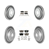 Front Rear Coated Disc Brake Rotors & Ceramic Pad Kit For Honda Crosstour Accord