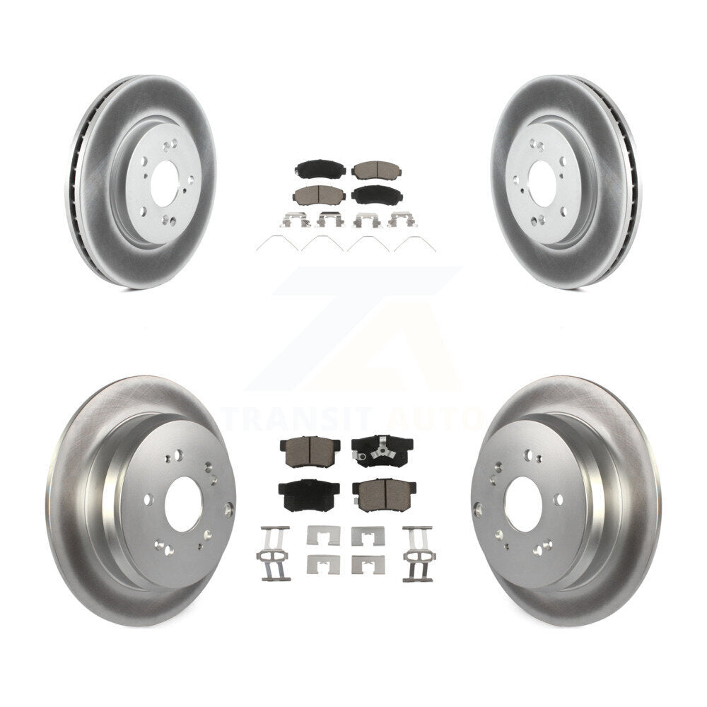 [Front+Rear] 2012-2016 Honda CR-V AWD Premium Coated Rotors & Ceramic Pads Brake Kit For Max Braking