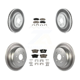 [Front+Rear] 2012-2016 Honda CR-V AWD Premium Coated Rotors & Ceramic Pads Brake Kit For Max Braking