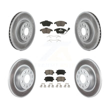 Charger l'image dans la galerie, Front Rear Coated Brake Rotor Ceramic Pad Kit For Volkswagen Passat GTI Eos Audi