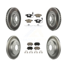 Load image into Gallery viewer, Front Rear Coated Disc Brake Rotors And Ceramic Pads Kit For Audi A4 Quattro