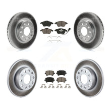 Charger l&#39;image dans la galerie, [Front+Rear] 2006-2009 Volkswagen Rabbit Premium Coated Rotors &amp; Ceramic Pads Brake Kit For Max Braking