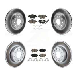 [Front+Rear] 2006-2009 Volkswagen Rabbit Premium Coated Rotors & Ceramic Pads Brake Kit For Max Braking