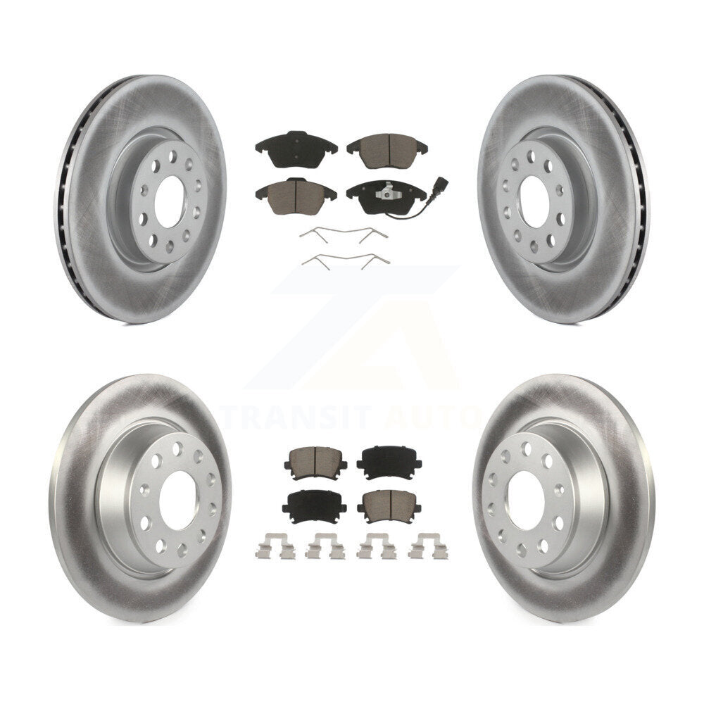 Front Rear Coat Brake Rotor Ceramic Pad Kit For Volkswagen CC GTI Passat Audi A3