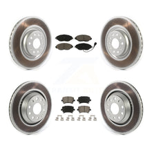 Charger l'image dans la galerie, Front Rear Coated Disc Brake Rotors And Ceramic Pads Kit For Volkswagen CC AWD