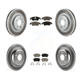 Front Rear Coated Disc Brake Rotor And Ceramic Pad Kit For Audi Q5 A4 Quattro A5