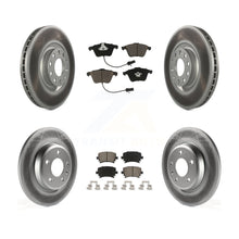 Load image into Gallery viewer, [Front+Rear] 09 Audi A4 Quattro Convertible Premium Coated Rotors &amp; Ceramic Pads Brake Kit For Max Braking
