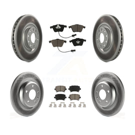 [Front+Rear] 09 Audi A4 Quattro Convertible Premium Coated Rotors & Ceramic Pads Brake Kit For Max Braking