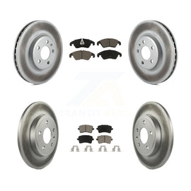 [Front+Rear] 09 Audi A4 Quattro Sedan/Wagon Premium Coated Rotors & Ceramic Pads Brake Kit For Max Braking