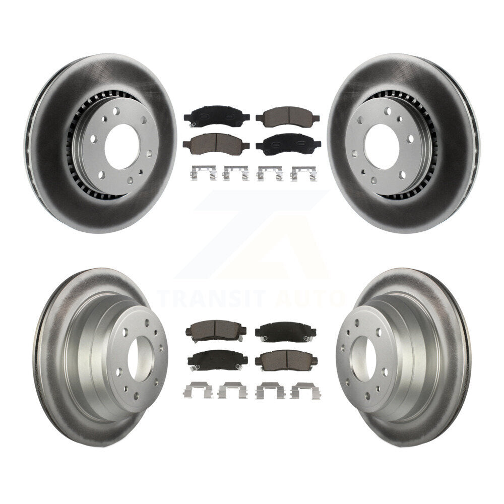 Front Rear Coat Brake Rotors Ceramic Pad Kit For Chevrolet Trailblazer GMC Envoy
