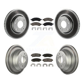 Front Rear Coat Brake Rotors Ceramic Pad Kit For Chevrolet Trailblazer GMC Envoy
