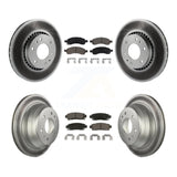 Front Rear Coat Brake Rotors Ceramic Pad Kit For Chevrolet Trailblazer GMC Envoy