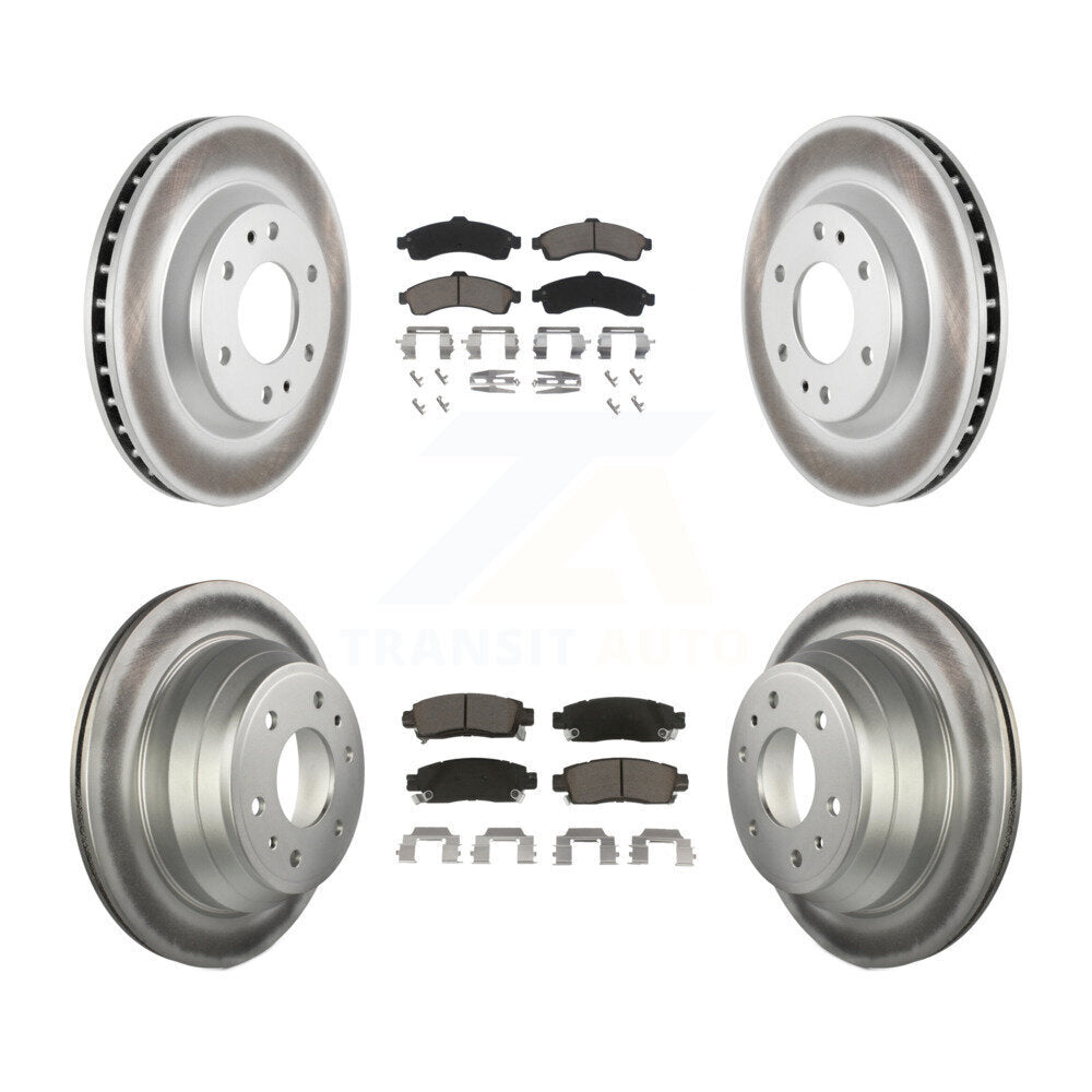 Front Rear Coat Brake Rotors Ceramic Pad Kit For Chevrolet Trailblazer GMC Envoy