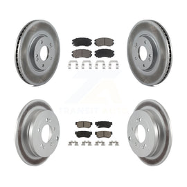 [Front+Rear] 2006-2009 Hyundai Azera Premium Coated Rotors & Ceramic Pads Brake Kit For Max Braking