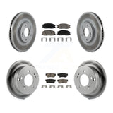 Front Rear Coated Disc Brake Rotors And Ceramic Pads Kit For Hyundai XG350