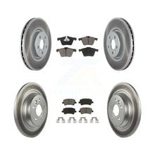 Charger l'image dans la galerie, Front Rear Coated Disc Brake Rotors And Ceramic Pads Kit For Volvo S60 V70