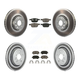 [Front+Rear] 2010-2015 Volvo XC60 Premium Coated Rotors & Ceramic Pads Brake Kit For Max Braking