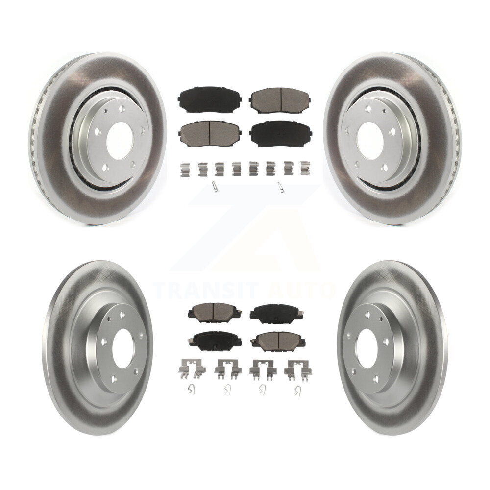 [Front+Rear] 19-22 Mazda CX-5 Turbocharged Premium Coated Rotors & Ceramic Pads Brake Kit For Max Braking