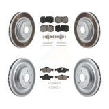 Front Rear Coated Brake Rotors Ceramic Pad Kit For Mercedes-Benz S550 SL550 S600