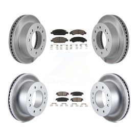 Front Rear Coated Disc Brake Rotors And Ceramic Pads Kit For Chevrolet Suburban