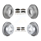 Front Rear Coated Disc Brake Rotors And Ceramic Pads Kit For Chevrolet Suburban