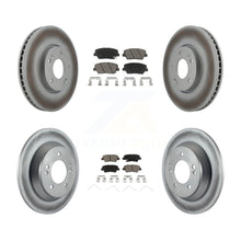Charger l'image dans la galerie, Front Rear Coated Disc Brake Rotors And Ceramic Pads Kit For Kia Rondo